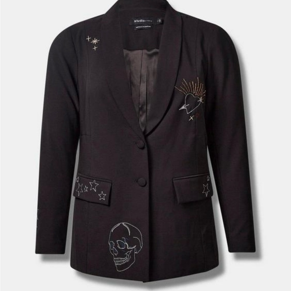 Torrid embroidered blazer